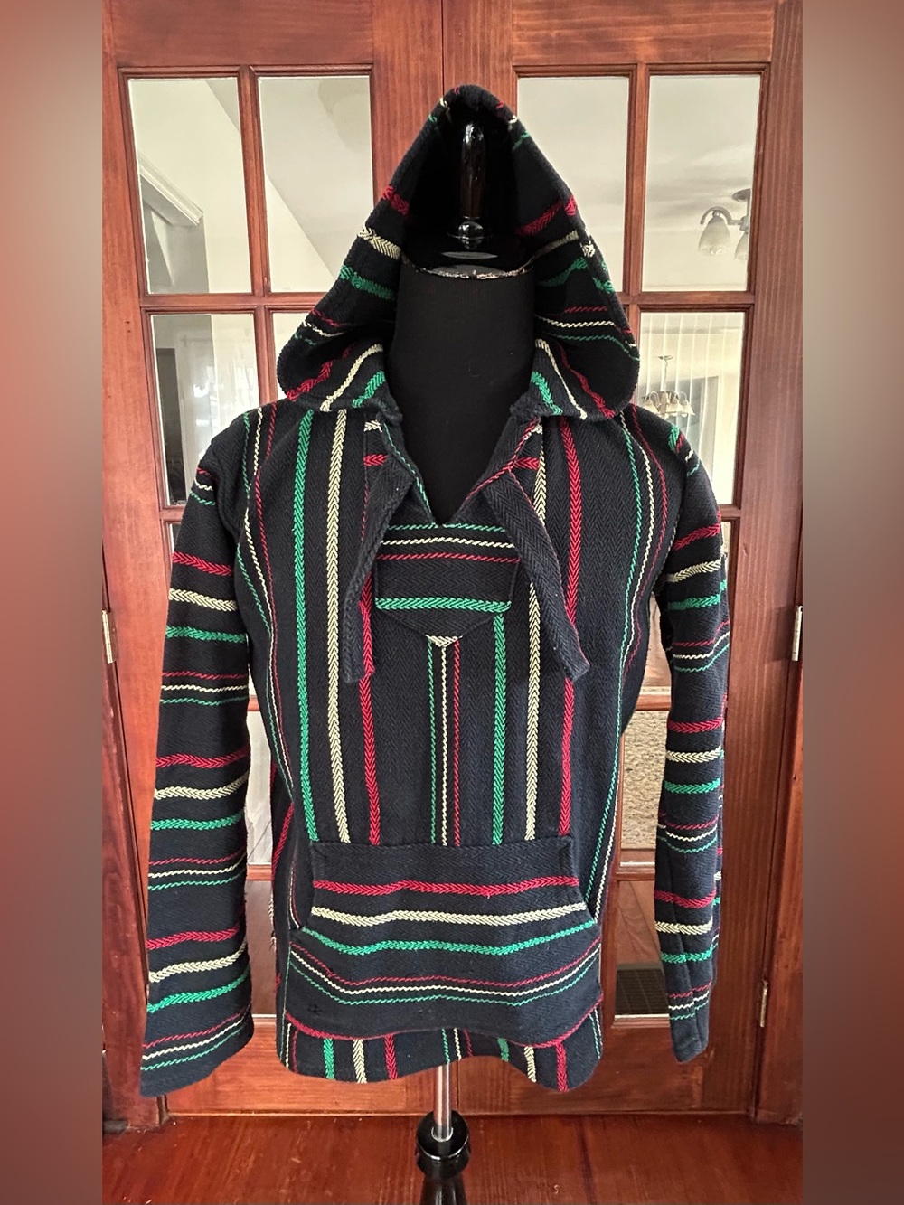 Original Senor Lopez Made in Mexico Black Red Green Baja Hoodie XL
